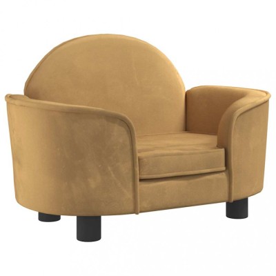 Pat de caini, maro, 66x40x45 cm, catifea foto