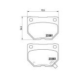 Placute frana Subaru Impreza Estate (Gg) 10.00-12.08, Impreza Saloon (Gd) 09.99-06.09, Impreza Saloon (Ge Gv) 01.07-, Spate, BREMBO