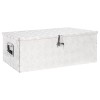 VidaXL Cutie de depozitare, argintiu, 90x47x33,5 cm, aluminiu