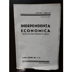 Independenta Economica Anul XXVIII Nr. 1-2, Ianuarie-Iunie 1945