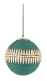 Set 8 ornamente brad Caciun verde auriu &Oslash; 10 cm