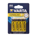 Baterii Varta Superlife AA 1.5V, zinc carbon, set 4 bucati