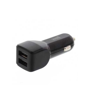 Alimentator USB bricheta auto 2 iesiri 2.4A negru Well foto
