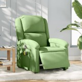 vidaXL Fotoliu electric de masaj rabatabil, verde deschis, catifea