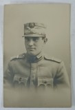 SUBLOCOTENENTUL GICA NICULESCU , REGIMENTUL 35 , FOTOGRAFIE TIP CARTE POSTALA , PERIOADA PRIMULUI RAZBOI MONDIAL