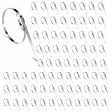 Cumpara ieftin Set 100 coliere metalice inox 200 mm, bride autoblocante din otel inoxidabil pentru prinderea cablurilor, tevilor, conductelor si furtunurilor, rezist