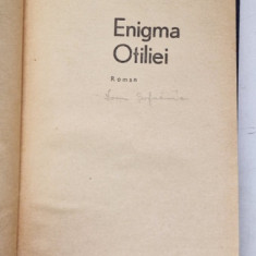 ENIGMA OTILIEI de G. CALINESCU , 1971 *EDITIE RELEGATA