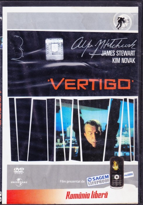 DVD Film de colectie: Vertigo ( r: Alfred Hitchcock; sub. romana - vezi descriere )