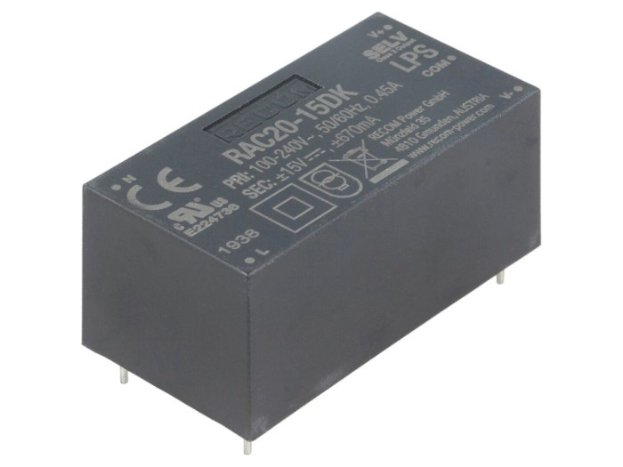Convertor AC/DC 20W 15V DC
