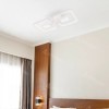 Lustra LED cu telecomanda FELIX, 57W, 2 Patrate, lumina Rece/Calda/Neutra, Dimabila, Alb, Alessandro DESIGN