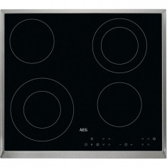 Plita vitroceramica Aeg HK634021XB, 4 zone, control touch, timer, 60 cm, negru