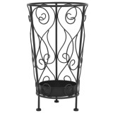 Suport pentru umbrela, stil vintage, metal, 26x46 cm, negru