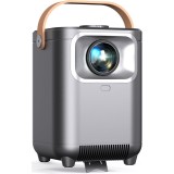 Videoproiector Portabil WiFi, Bluetooth 5.2, 9000 Lumeni, Suport 1080P, LED LCD, HDMI/USB/AV, Zoom, Corectie, Difuzor, Telecomanda, Gri