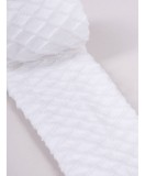 Dres pentru fetițe din jacquard, din bumbac organic, albi (Marimi dresuri: 2-3