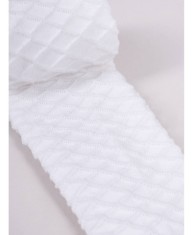 Dres pentru fetițe din jacquard, din bumbac organic, albi (Marimi dresuri: 2-3