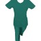 Costum Medical Pe Stil, Turcoaz inchis cu fermoar, Model Ana - 4XL, 2XL