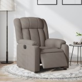 VidaXL Fotoliu rabatabil electric, gri taupe, material textil