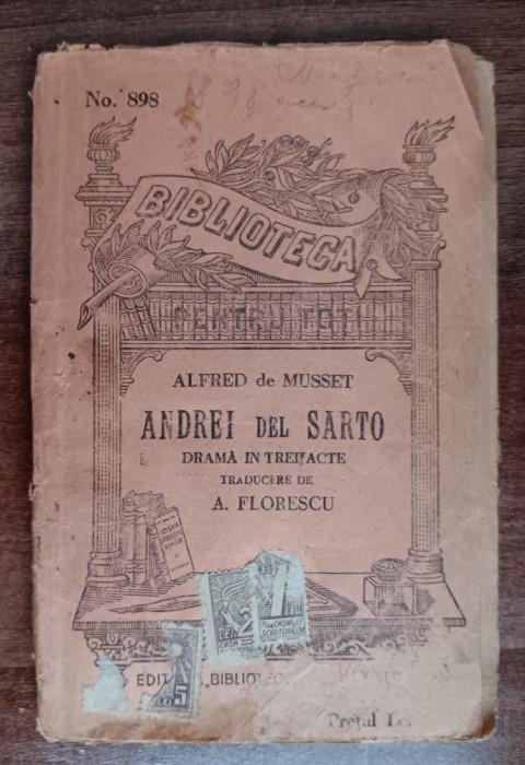 myh 61 39 - Biblioteca ptr toti - 898 - Alfred de Musset - Andrei del Sarto