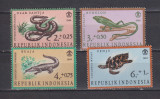 INDONEZIA 1966 FAUNA MI. 558-561 MNH, Nestampilat