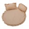 Set covoras impermeabil cu volan + 2 perne SomnArt, din in, Crem Relax KipRoom