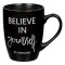 Cană New Bone, Mesaj Believe in Yourself, Capacitate 370ml, Negru Mat
