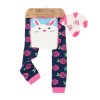 Set Pantaloni Colanti Sosete Antiderapante Zoocchini Bunny 12-18 Luni Bumbac Fete Baieti