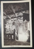 Carte Postala Castel Peles Sinaia 1924, Sala de Arme, Alb Negru, 14x9 cm, Neutilizata