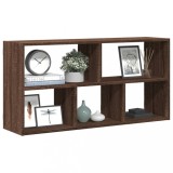 Raft perete Gossi, stejar maro, 100x25x50 cm, lemn prelucrat, raft suspendat, etajera perete, polita decorativa