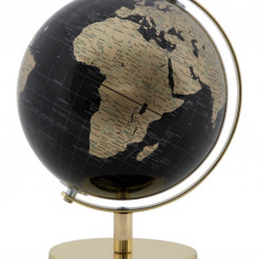 Glob pamantesc decorativ, Mauro Ferretti, 20x28 cm, plastic/fier, negru/auriu