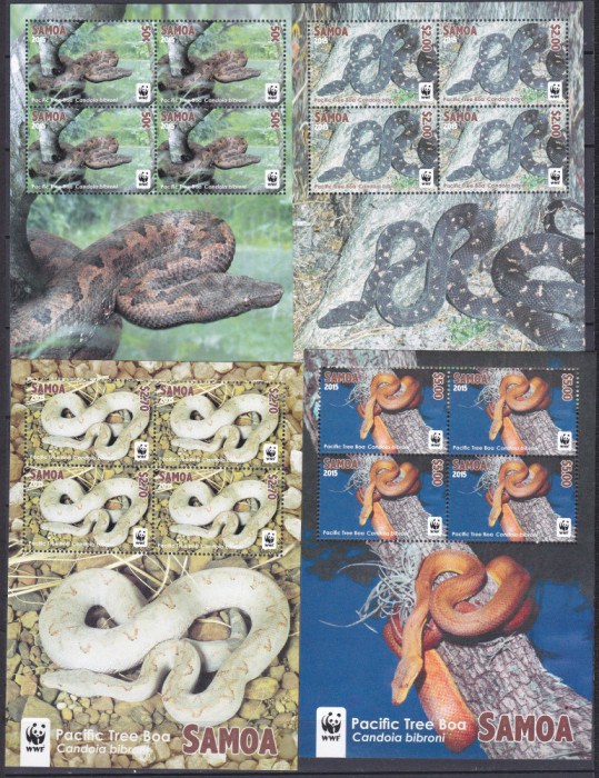 DB1 Fauna Reptile Serpi WWF Samoa 4 MS MNH