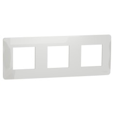 Rama Schneider Electric Noua Unica NU200618, 3 posturi, alb, pentru priza / intrerupator