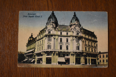 CP Bucuresti Banca Natiunii Piata Regele Carol 1925 foto