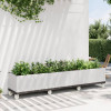 Jardiniera de gradina cu picioare, alb, 240x50x54 cm, PP GartenMobel Dekor, vidaXL