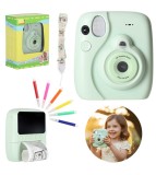 Aparat Foto Instant Digital pentru Copii cu Imprimare Zoom 16x, Ecran IPS