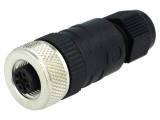 Mufă M12 5 pini mamă pe cablu IP67