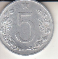 Moneda 5 halieri, R. S. C., 1953 foto