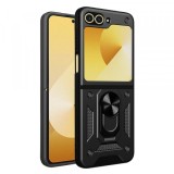 Husa pentru Samsung Galaxy Z Flip6 F741, Techsuit, CamShield, Neagra
