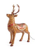Figurina Ren Craciun polirasina multicolora 17 leduri 90x32,4x125,7h