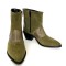 Ciocate dama din piele intoarsa Green Quinn cu insertie bronz