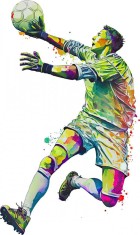 Sticker decorativ, Fotbalist, Verde, 10123ST-22 foto
