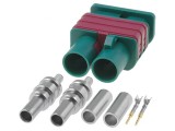Mufă antenă Fakra dublă verde dreaptă, 4Carmedia