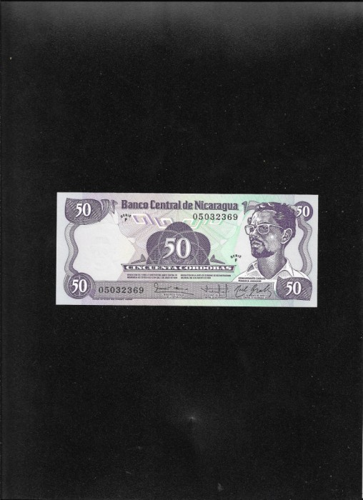 Nicaragua 50 cordobas 1984 seria05032369 unc