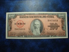CUBA 100 PESOS 1959 UNC foto
