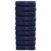 VidaXL Prosoape de baie premium SOLUND, 10 buc., bleumarin, 30 x 30 cm, 600 g/m&sup2;