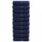 vidaXL Prosoape de baie premium SOLUND, 10 buc., bleumarin, 30 x 30 cm, 600 g/m&sup2;