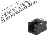 Soclu RJ12 Cat 5 6p6c SMT Orizontal, ENCITECH