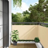 VidaXL Paravan de balcon, crem, 1000x75 cm, PVC