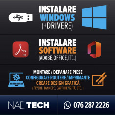 Montare componente / Reparații PC / Instalări Windows / Alte servicii IT