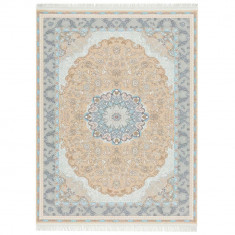 200x300 cm Covor Persan, 70% Polipropilenă și 30% Polyester, Design Traditional, Bej/Gri, Densitate 3000 gr/m2