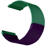 Cumpara ieftin Curea otel, Milanese Loop, compatibila Samsung Galaxy Watch6 Classic 47mm, telescoape QR, Purple Green